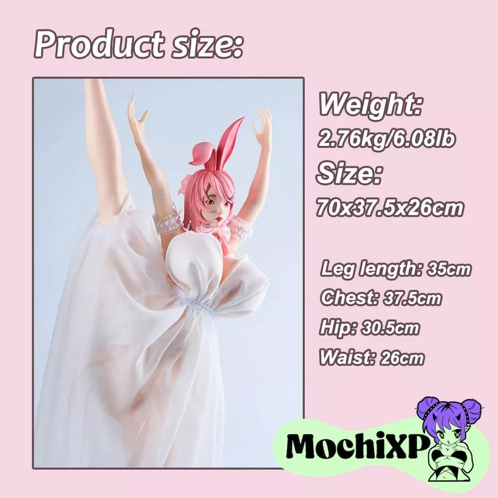 Bunny 1.25 Anime Figure Masturbator with Pink Hair 1.6kg (3.5lb)