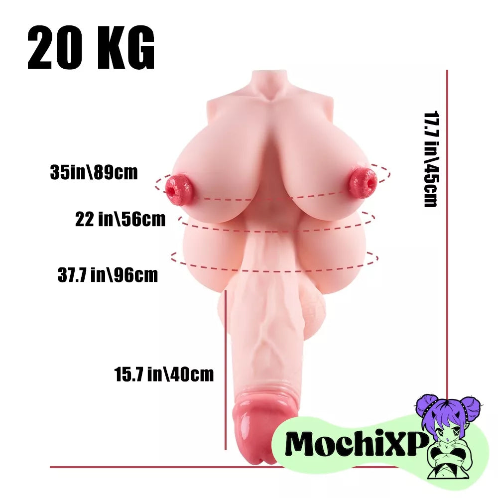 Lucy Futanari Fantasy Torso with Deep-Nipple Entry & Ultra-Soft TPE – 20kg (44lbs)