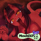 Animated character with red skin and horns, featuring meru sex toy.