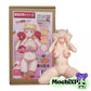 ElsaBabe Morikawa hentai cat girl masturbator with packaging featuring anime-style illustration and MochiXP branding.