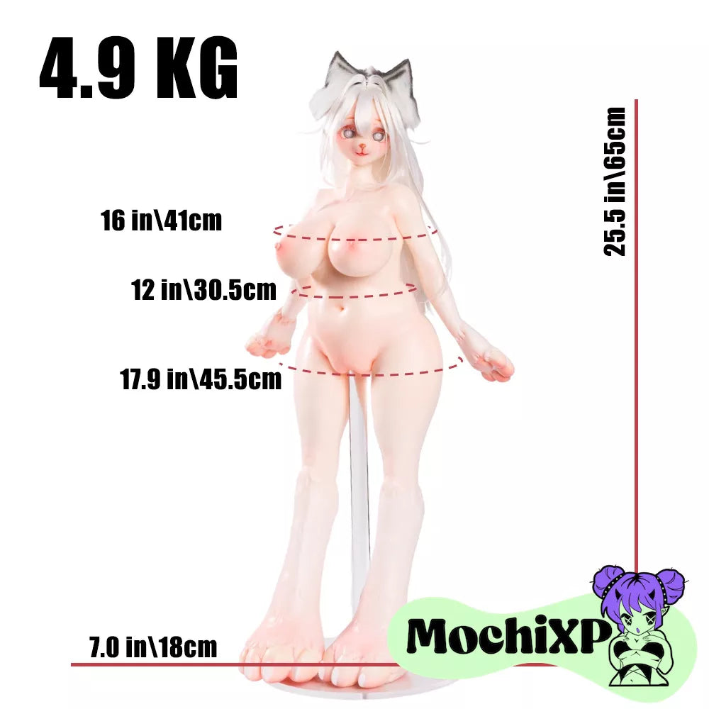 Nicole - Neko Furry Mini Sex Doll - 64cm (25.1in)