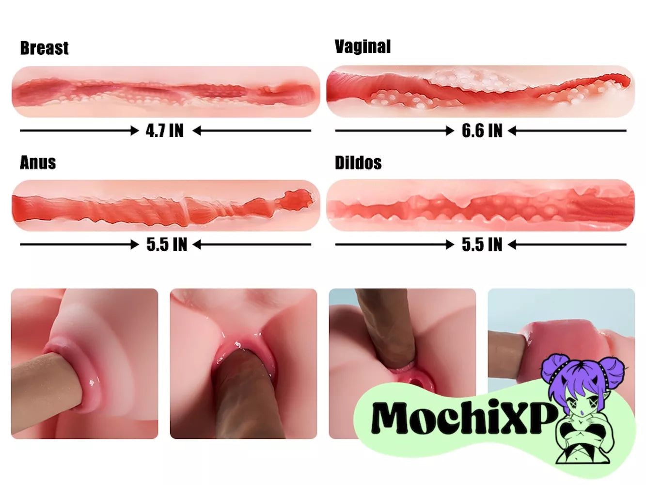 Robin Big Futa Sex Torso with 5 Penetrable Channels & Premium TPE - 9.3kg (20.5lbs)