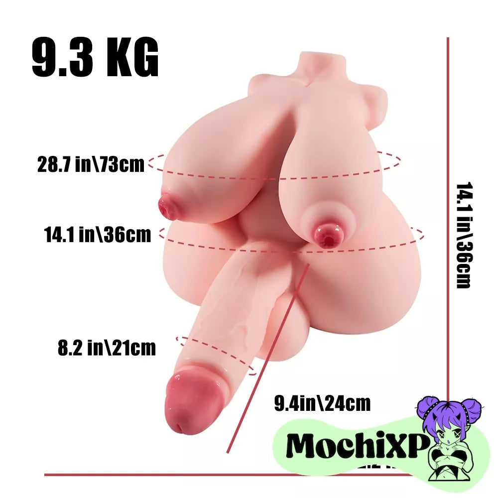 Robin Big Futa Sex Torso with 5 Penetrable Channels & Premium TPE - 9.3kg (20.5lbs)