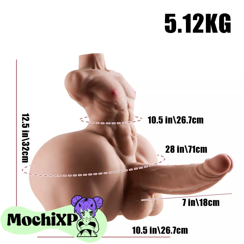 Roger Male Sex Torso with XL Buttocks in TPE - 5.12kg (11.28lbs)