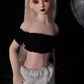Saki Silver-Haired Mini Sex Doll with Silicone Body and Vinyl Head - 55cm