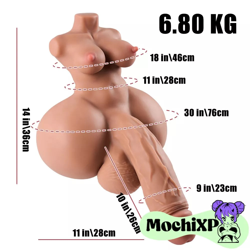 Tori Futa Fantasy Torso with Penetrable Gland & Sculpted Curves – 6.8kg (15lbs)