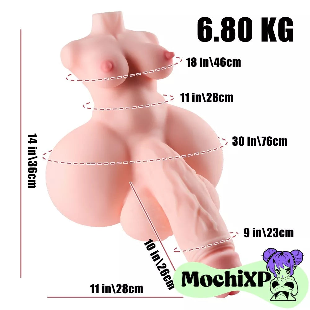 Tori Futa Fantasy Torso with Penetrable Gland & Sculpted Curves – 6.8kg (15lbs)